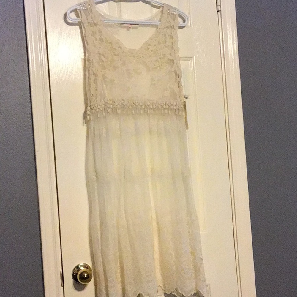 Cream lace dress